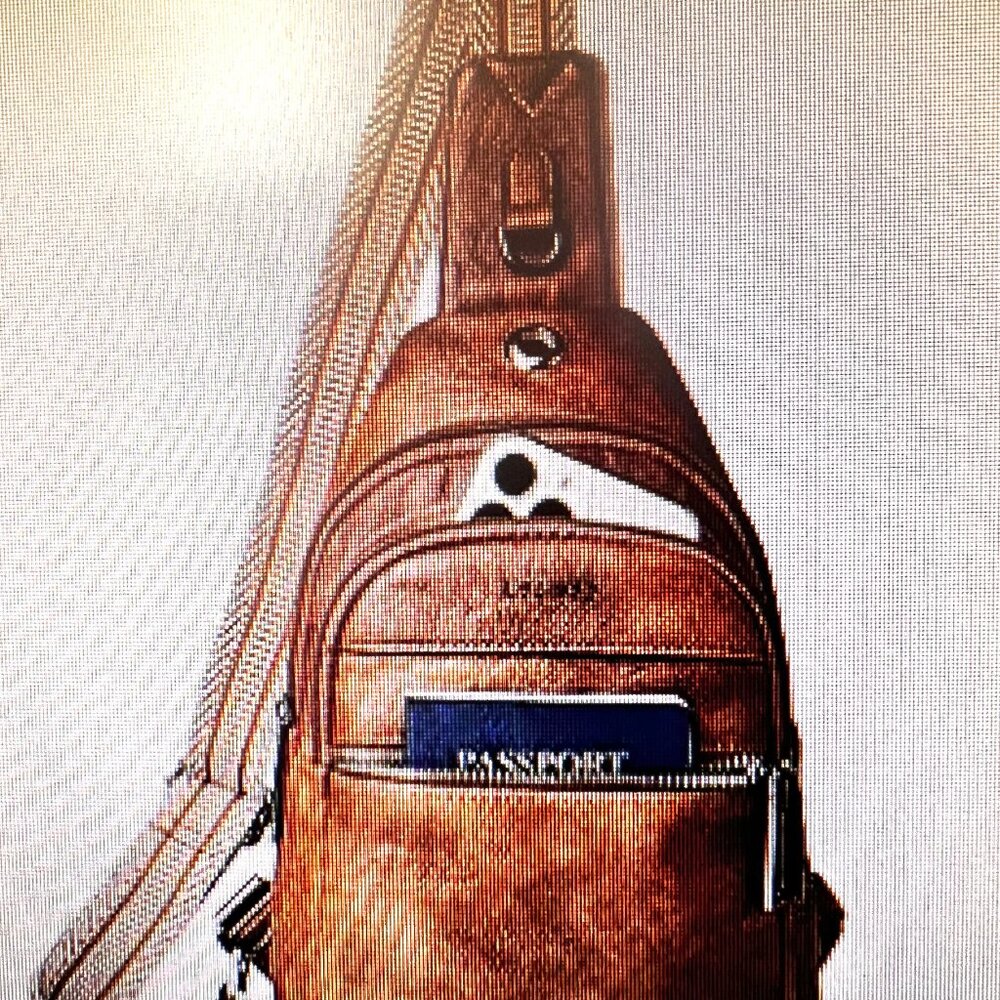 Latmap Elegant Tan/ White Crossbody Bag-Women’s-Adjustable Strap- - Picture 2 of 16